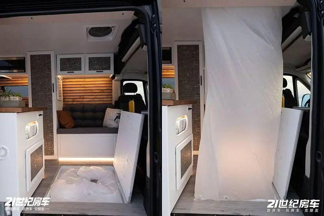 m Promaster露营车把舒适感拉满了澳门新葡京入口四面环窗仰望星空！这辆Ra(图6)